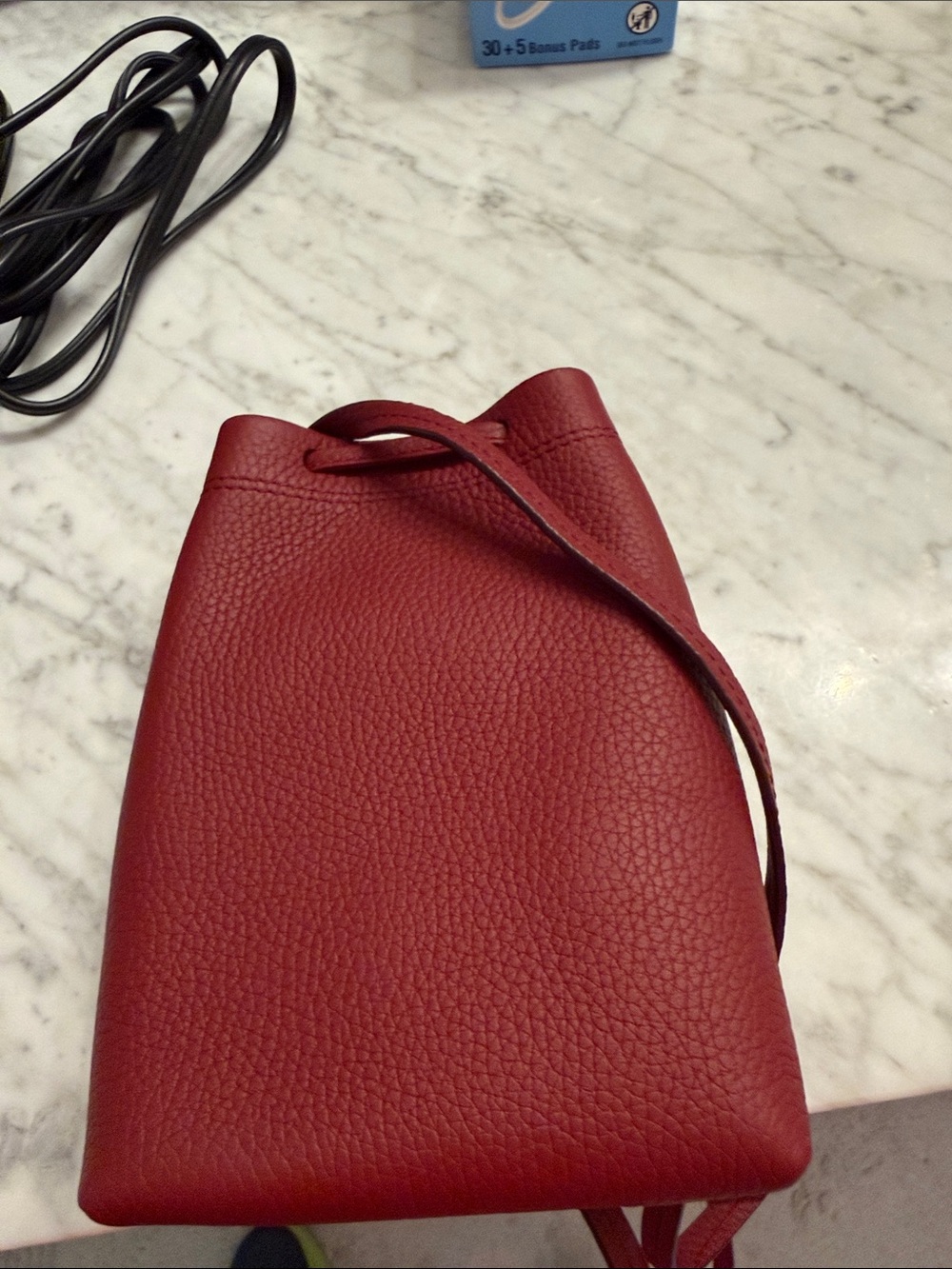 Strathberry Osette Midi Pouch - Oxblood - Picture 10 of 10